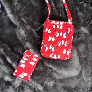 Red penguin Vera Bradley bag and wallet